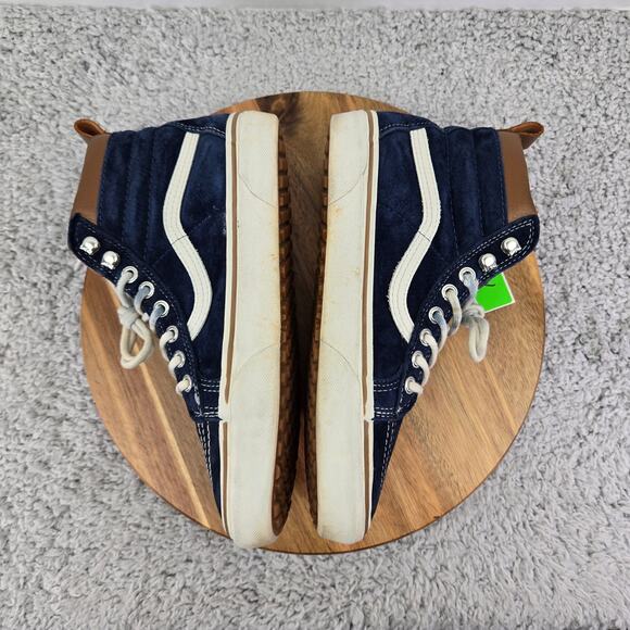 Vans Womens 9.5 Sk8 Hi MTE Navy Blue Suede Leather Casual Daily Athletic Sneaker - Picture 8 of 14
